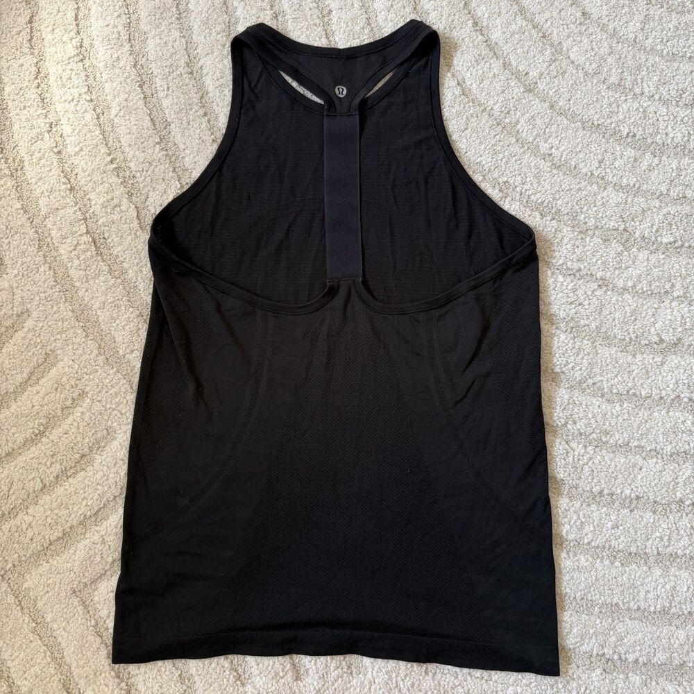 Lululemon Swiftly Tech T-Back In Black Size 8 - image 7